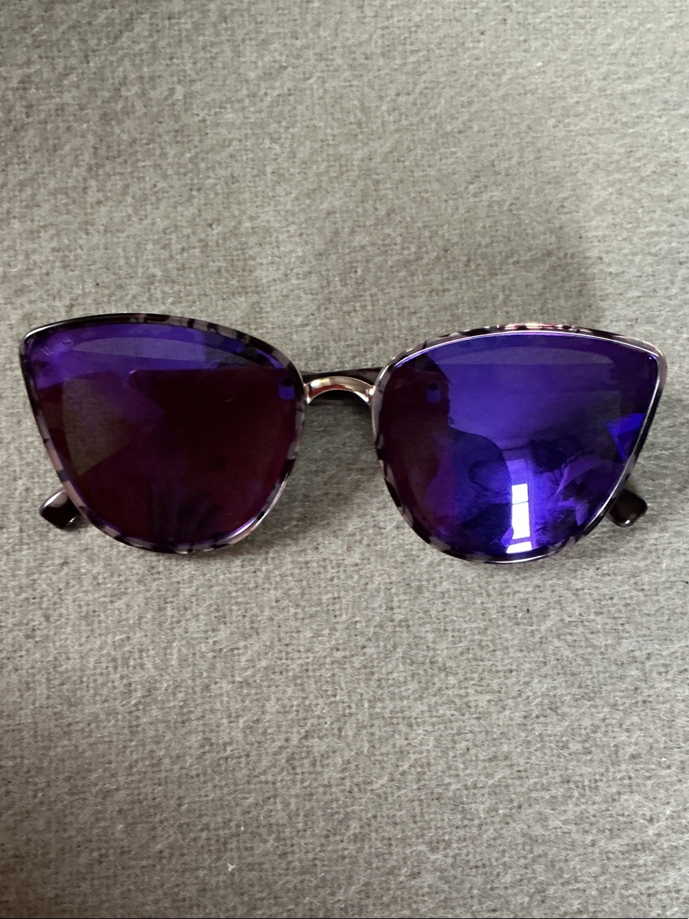 Vans Purple Tortoiseshell Cat-Eye Sunglasses for Women